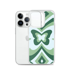 Green Butterfly Clear Case