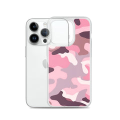 Pink Camo Clear Case