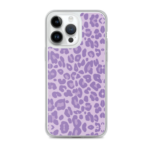 Purple Leopard Clear Case