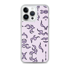 Purple Flame Clear Case