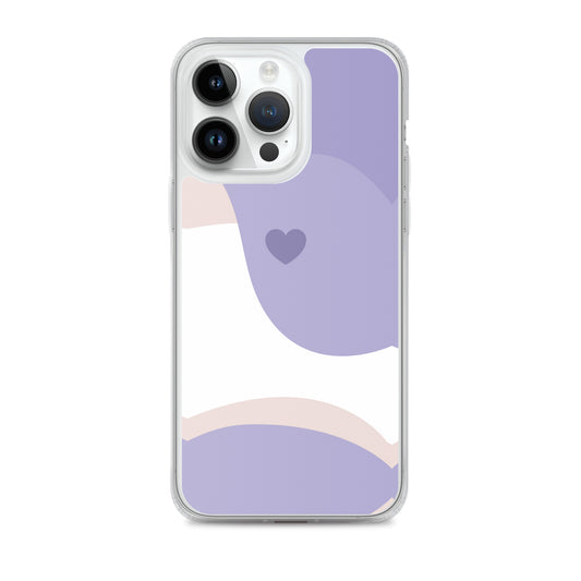 Purple Heart Block Clear Case