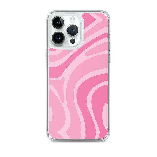 Pink Swirl Clear Case