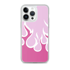 Pink Flames Clear Case