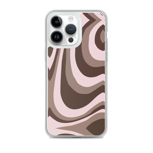 Brown Swirl Clear Case