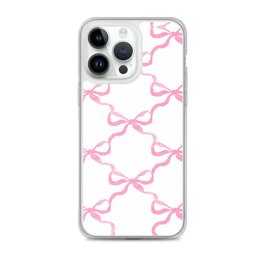 Pink Bow Clear Case