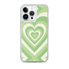 Green Heart Clear Case