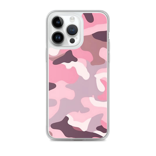 Pink Camo Clear Case