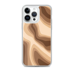 Brown Whirl Clear Case