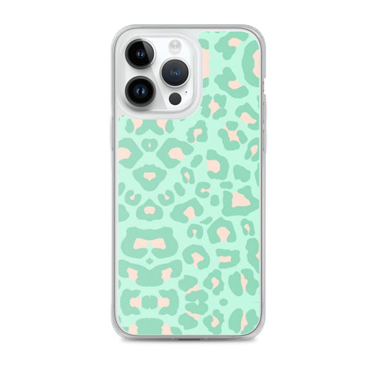 Green Leopard Clear Case