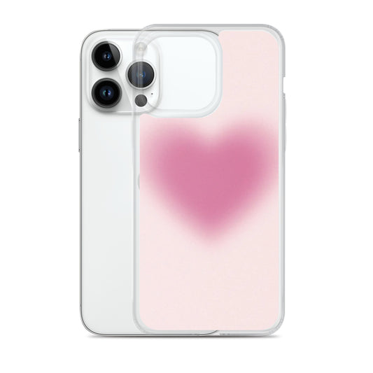 Pink Heart Aura Clear Case