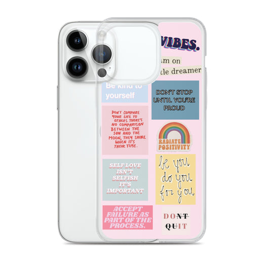 Positivity Stickers Clear Case