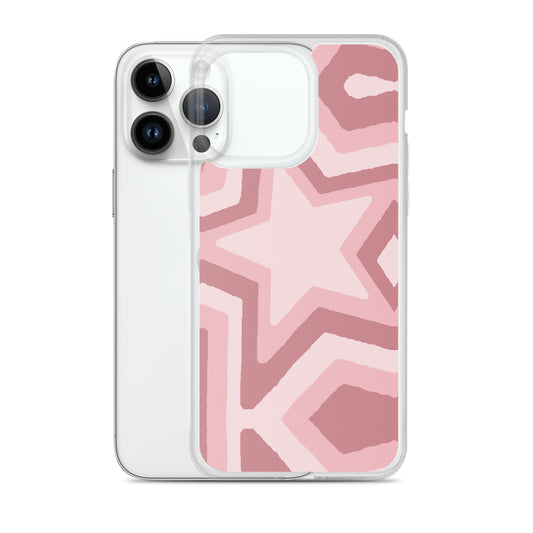 Pink Star Clear Case