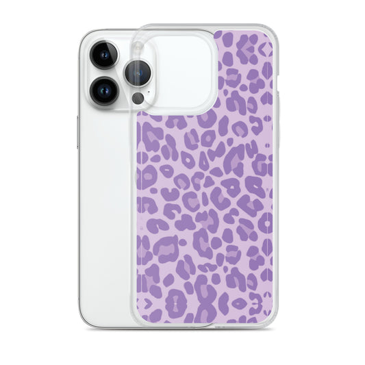 Purple Leopard Clear Case