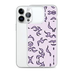 Purple Flame Clear Case