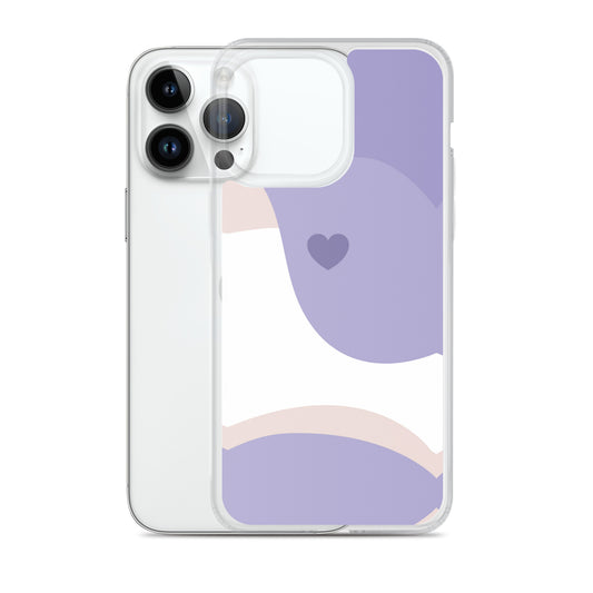 Purple Heart Block Clear Case