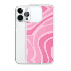 Pink Swirl Clear Case