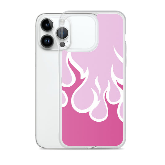 Pink Flames Clear Case