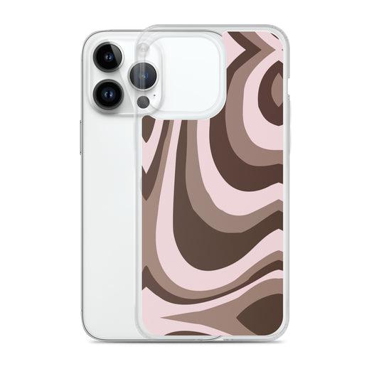 Brown Swirl Clear Case