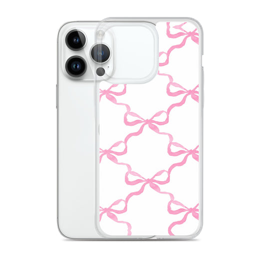 Pink Bow Clear Case