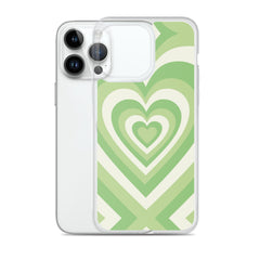 Green Heart Clear Case