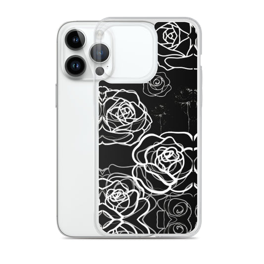 White Roses Clear Case