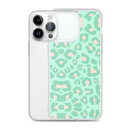 Green Leopard Clear Case