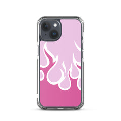 Pink Flames Clear Case