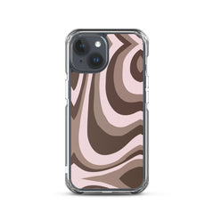 Brown Swirl Clear Case