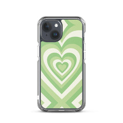 Green Heart Clear Case