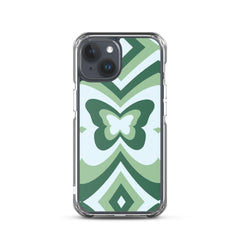 Green Butterfly Clear Case