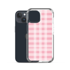 Pink Plaid Clear Case