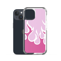 Pink Flames Clear Case