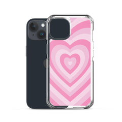 Pink Hearts Clear Case