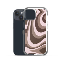 Brown Swirl Clear Case