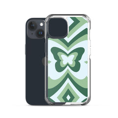 Green Butterfly Clear Case