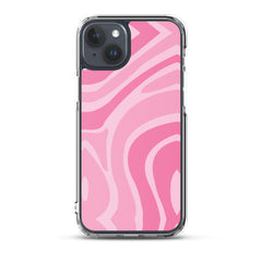 Pink Swirl Clear Case