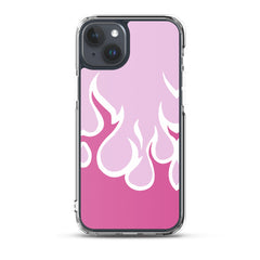 Pink Flames Clear Case