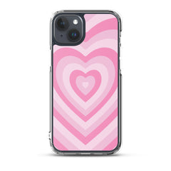 Pink Hearts Clear Case