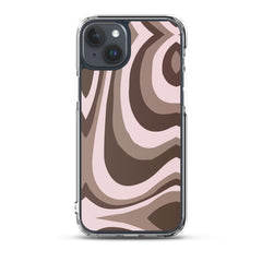 Brown Swirl Clear Case