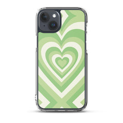 Green Heart Clear Case