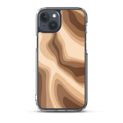 Brown Whirl Clear Case