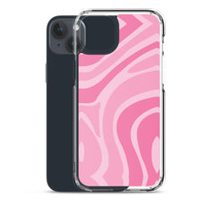 Pink Swirl Clear Case