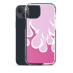 Pink Flames Clear Case