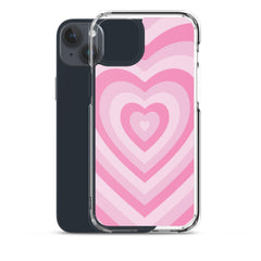 Pink Hearts Clear Case