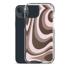 Brown Swirl Clear Case