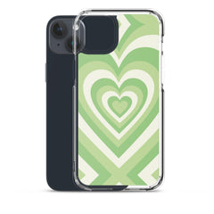 Green Heart Clear Case