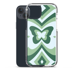 Green Butterfly Clear Case