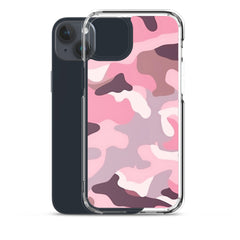 Pink Camo Clear Case