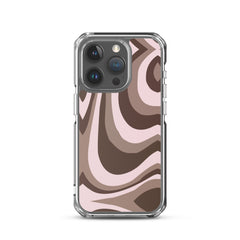 Brown Swirl Clear Case