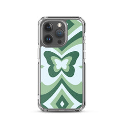 Green Butterfly Clear Case